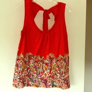 Anthropologie Akemi & Kin tie back boho tank Small